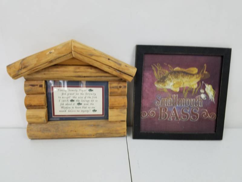 lot 33 image: 2 Fishing or Lake Cabin signs