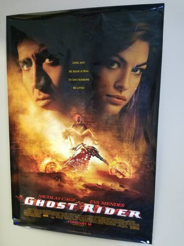 lot 35 image: Ghost Rider Double Sided Movie Theater Poster