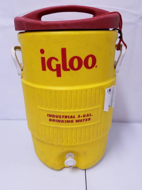 lot 56 image: 5 Gallon Industrial Igloo Water Jug