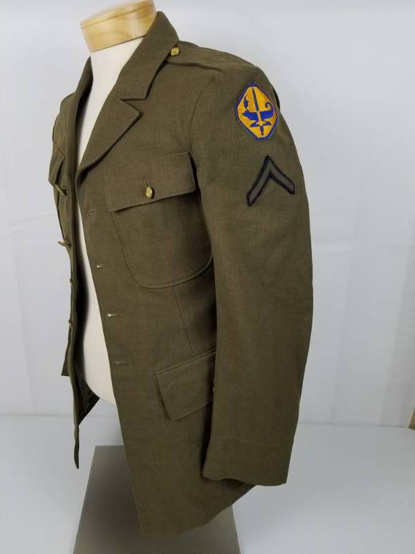lot 2 image: Vintage USA Military World War 2 Private A.S.T.P Uniform Jacket size 37