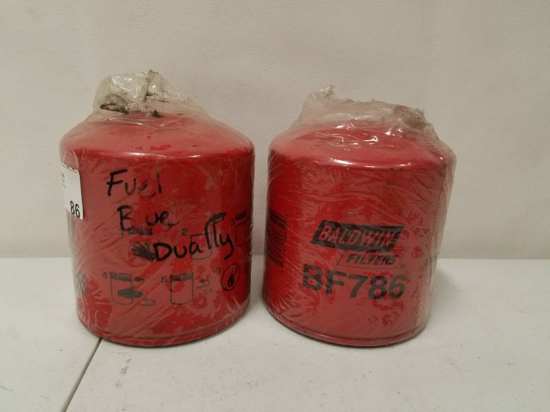 lot 86 image: Lot of 2 Baldwin BF786 Heavy Duty Diesel Fuel Spin-On Filter