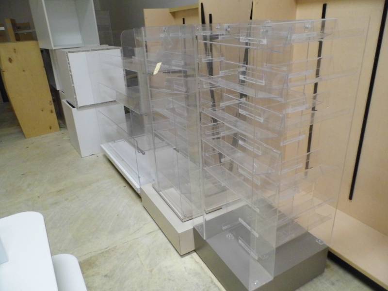 lot 65 image: Lot of 3 Acrylic Rolling Displays