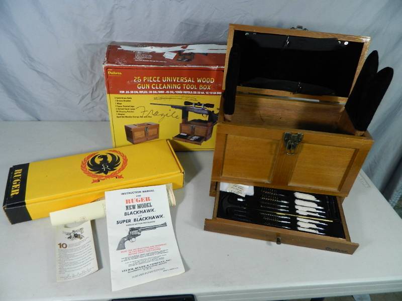 lot 38 image: Gun Cleaning Box with Stand, Ruger Box