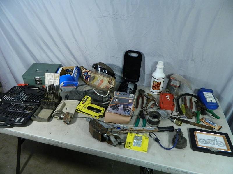 lot 56 image: Come Along, Hand Tools, Ice Cleats, Etc