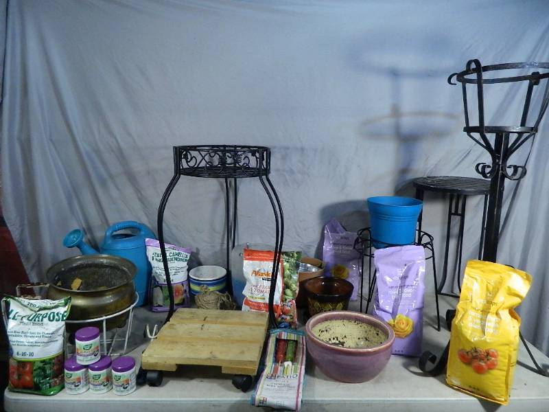 lot 128 image: Plant Food, Planters, More
