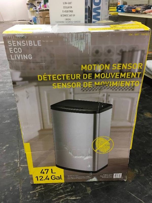 lot 301 image: Eko 47L Motion Sensor Trash Can, Retail $49.89