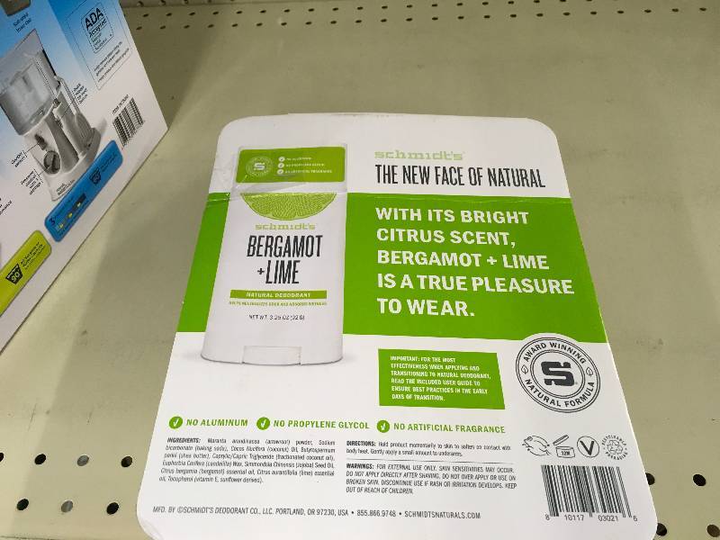 lot 306 image: Schmidts Deodorant, Retail $13.99