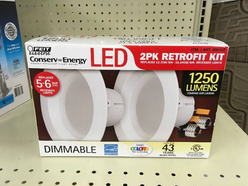 lot 304 image: Feit 2PK LED Retrofit Kit, Retail $15.99