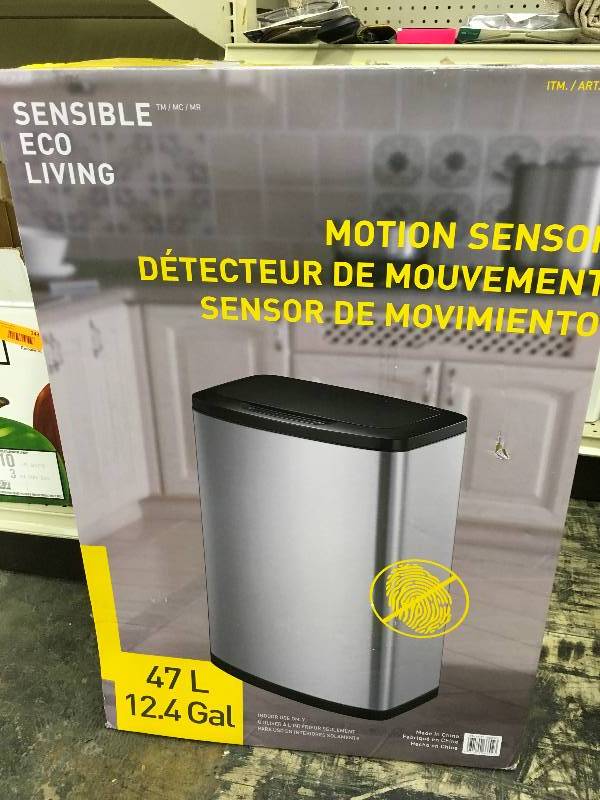 lot 326 image: Eko 47L Motion Sensor Trash Can, Retail $49.89
