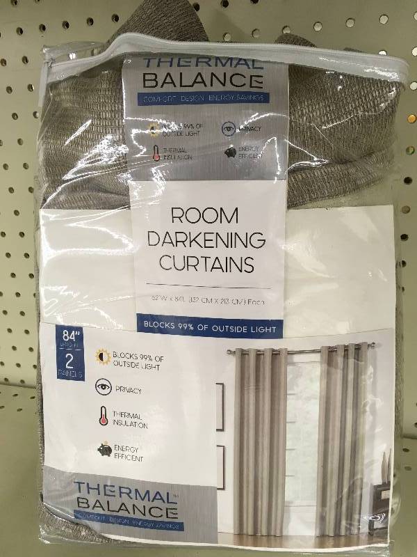lot 344 image: Thermal Balance Curtains, Retail $21.99
