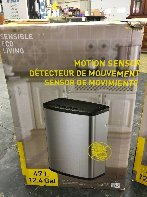 lot 347 image: Eko 47L Motion Sensor Trash Can, Retail $49.89