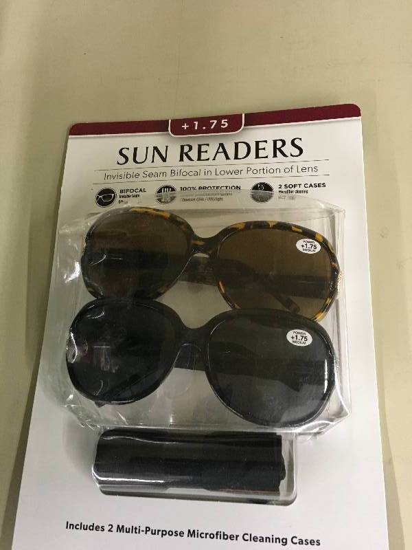 lot 352 image: Sun Readers 1.75 , Retail $14.99