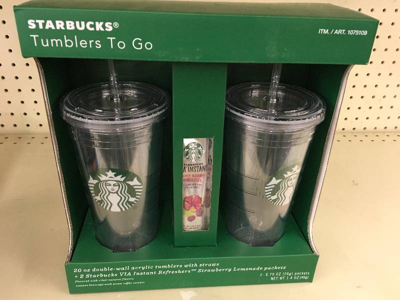 lot 353 image: Starbucks Two Pack Tumblers, Retail $30.00