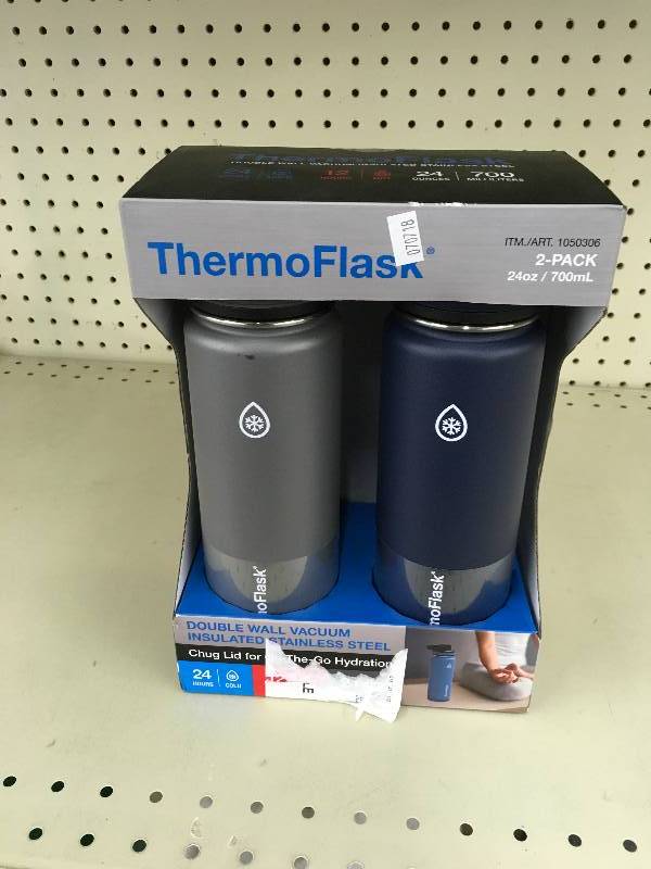 lot 354 image: ThermoFlask 24Oz. Stainless Steel Water, Retail $18.99