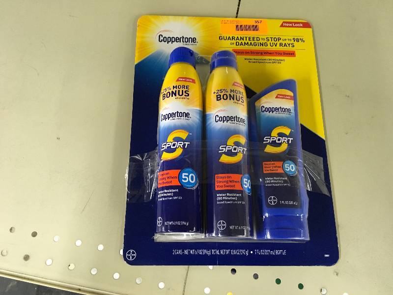 lot 357 image: Coppertone Sunscreen, Retail $16.99