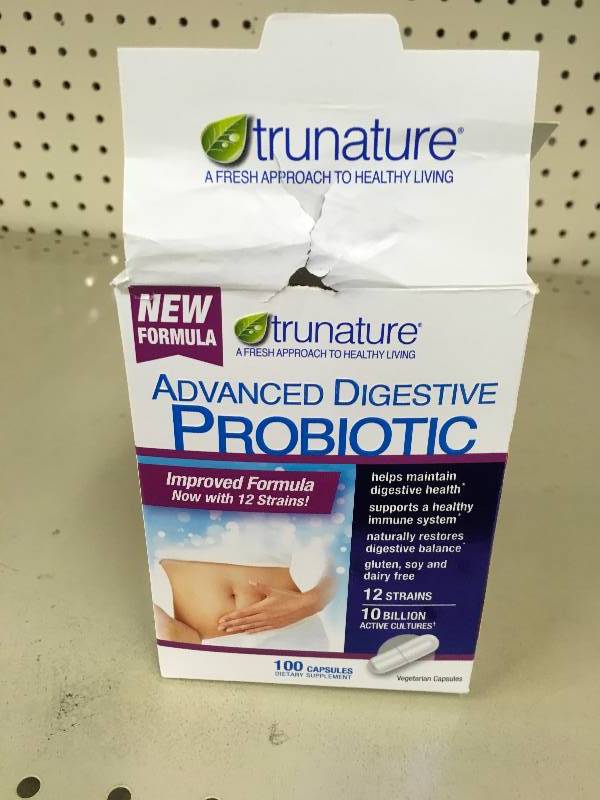 lot 363 image: Trunature Advanced Digestive Probiotic, Retail $18.99