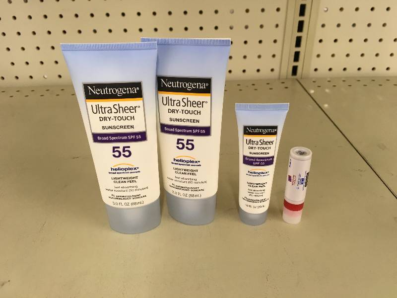 lot 373 image: Neutrogena Ultra Sheer, Retail $13.99