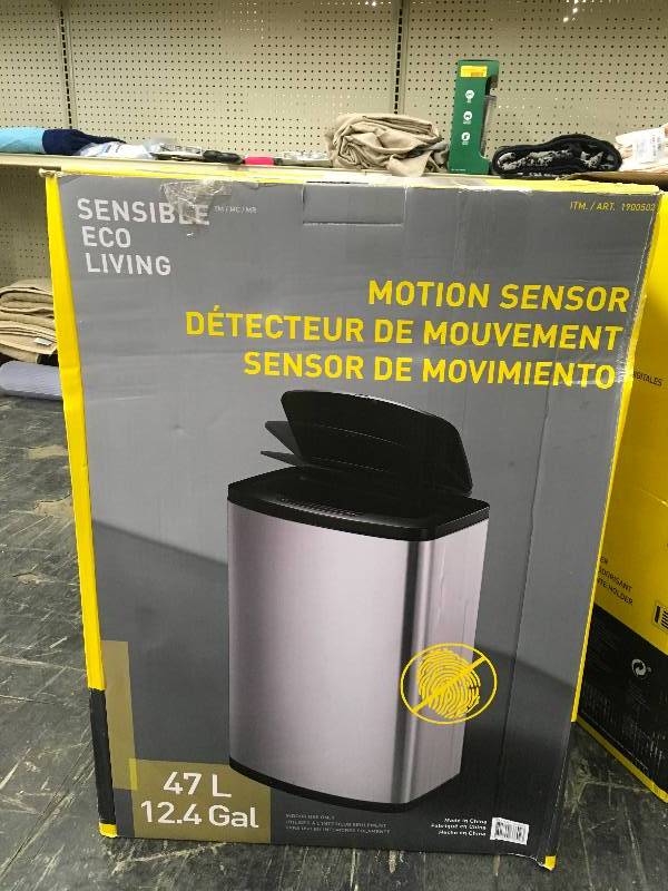 lot 400 image: Eko 47L Motion Sensor Trash Can, Retail $49.89