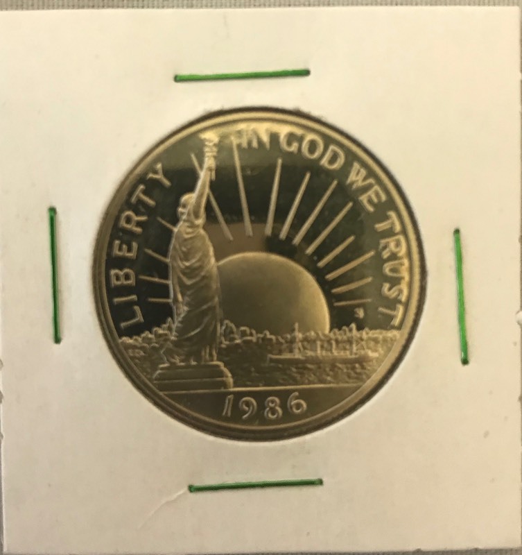 lot 2 image: 1986-S Statue of Liberty Half Dollar