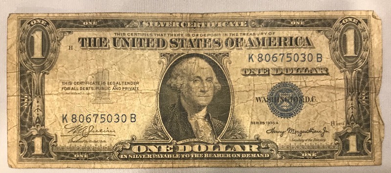 lot 49 image: 1935 A $1 Silver Certificate