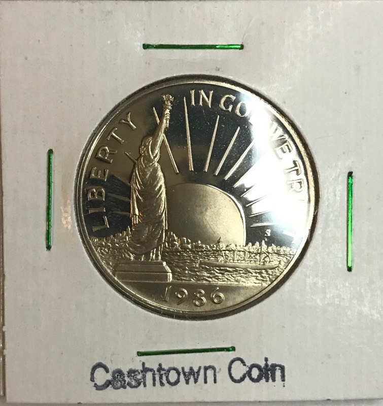 lot 1 image: 1986-S Statue of Liberty Centennial Half Dollar