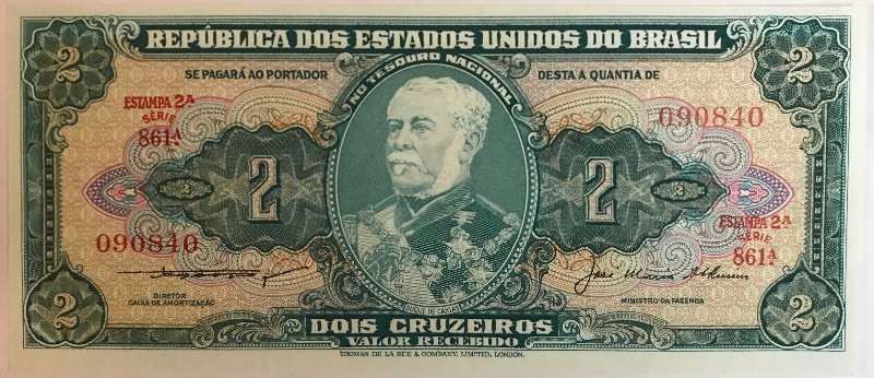 lot 37 image: Brazil P-157A Unc. Banknote