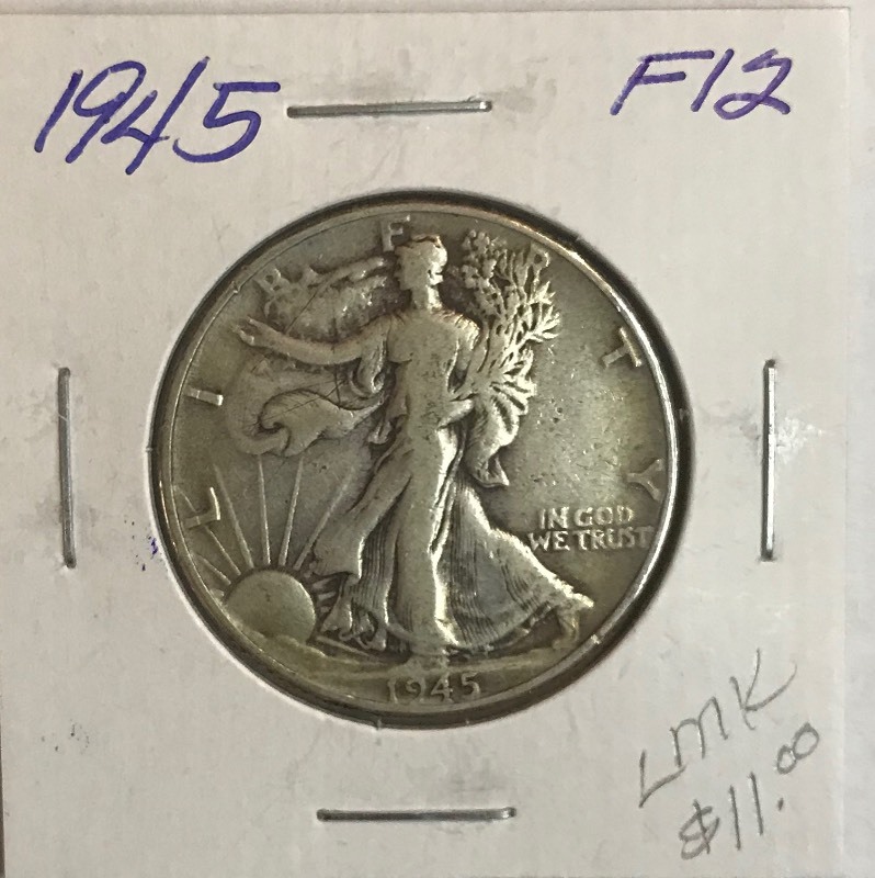 lot 56 image: 1945 Walking Liberty Half Dollar
