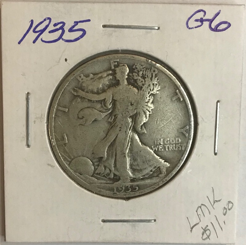 lot 47 image: 1935 Walking Liberty Half Dollar