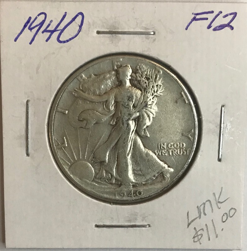 lot 49 image: 1940 Walking Liberty Half Dollar