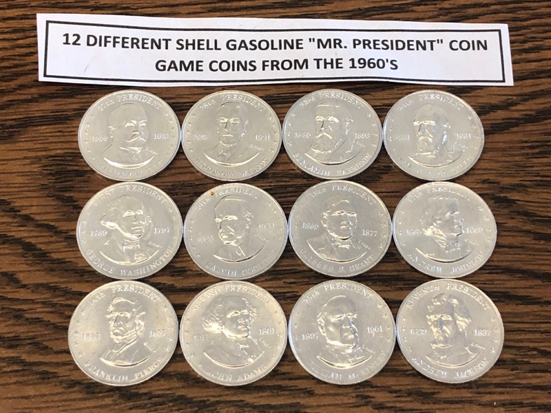 (12) Different Shell Gasoline Game Coins