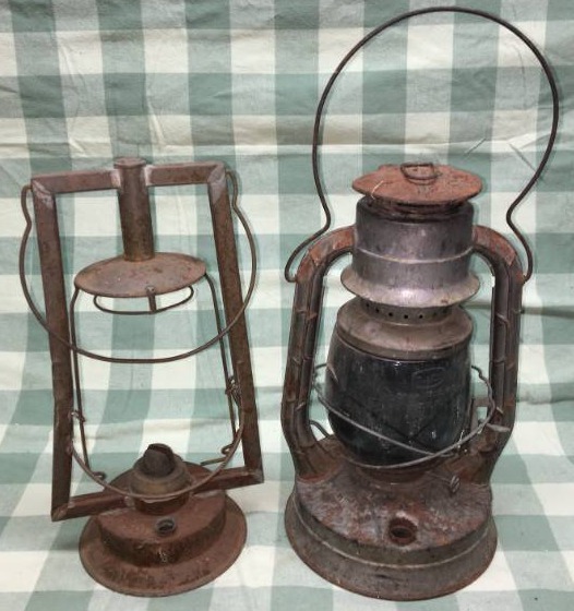 Vintage Lantern and Lantern Frame