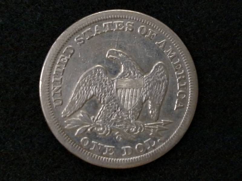 1850 O Seated Liberty Silver Dollar...