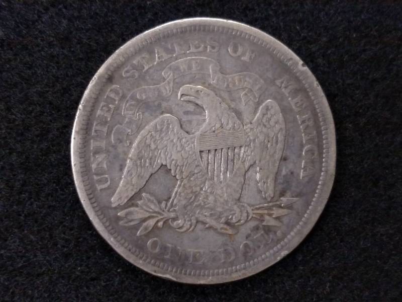 1872 Seated Liberty Silver Dollar...