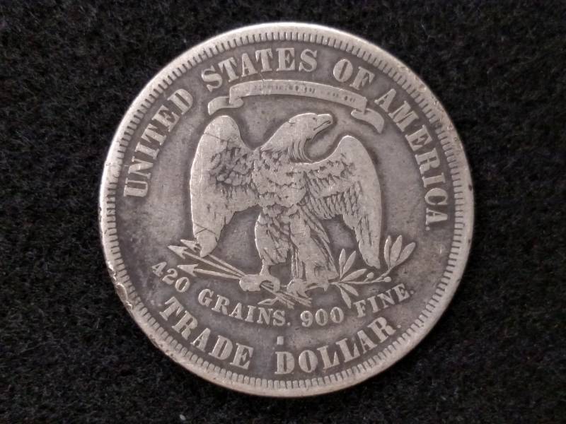 1877 S Trade Silver Dollar...