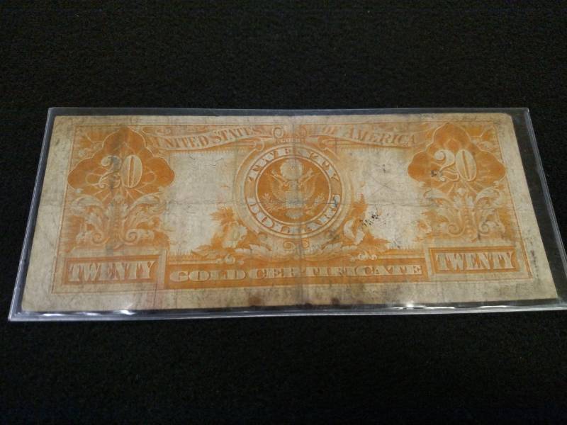 1922 Large Size Twenty Dollars Gold...