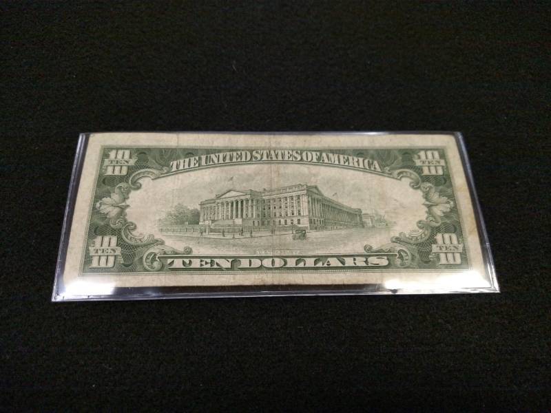1934 D Ten Dollars Federal Reserve ...