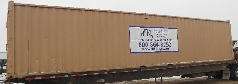lot 5-4-2039 image: 40 Ft. Tan Steel Storage Container  40DM 2039