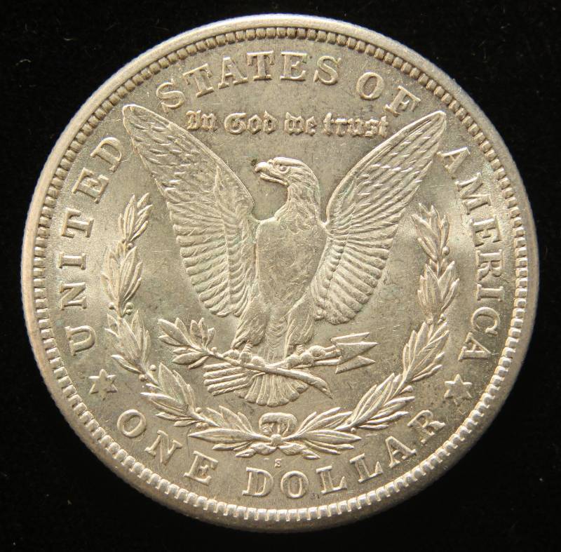 1921-S MORGAN SILVER DOLLAR UNC