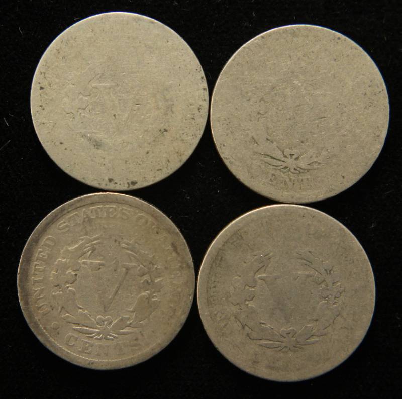 4 LIBERTY NICKELS 1897 1902 1904 1906