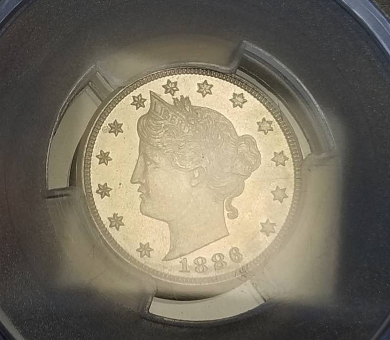 1886 LIBERTY NICKEL PR66 PCGS EXTREMELY RARE COIN