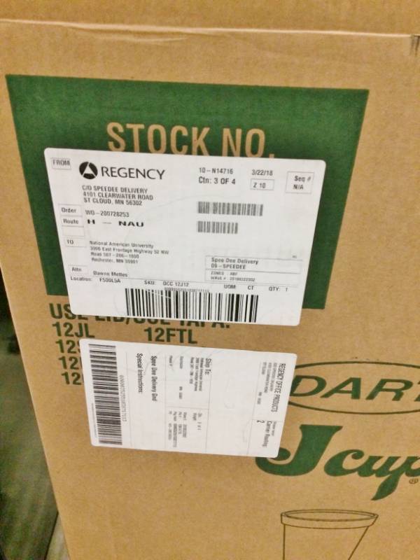 lot 49 image: 1 Case Foam Coffee Cups