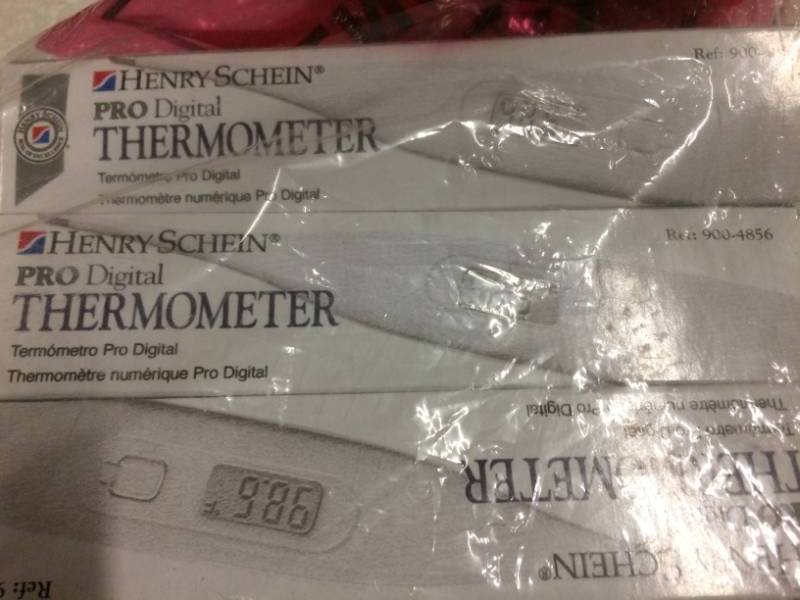 lot 53 image: Lot of 3 New In Box Henry Shein Digital Medical Thermometers