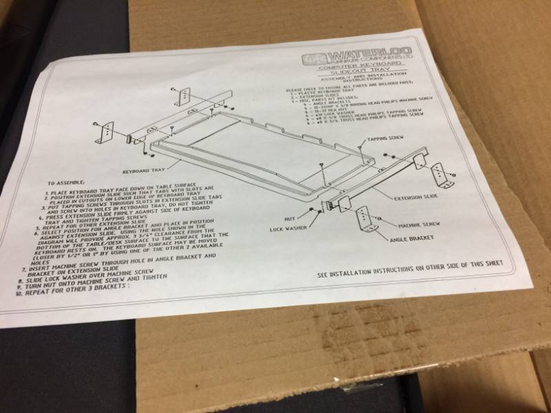 lot 9 image: Lot Of 3 New In Box Slide Out Keyboard Trays
