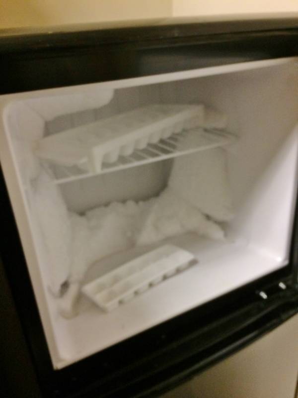 lot 11 image: Magic Chef Apartment Size Refrigerator - Great Working Condition - Freezer Has Frost Inside