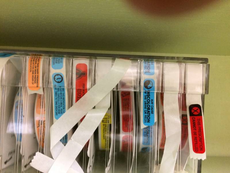 lot 104 image: Lot Pharmacy Prescription Medication Pressure Sensitive Warning Labels