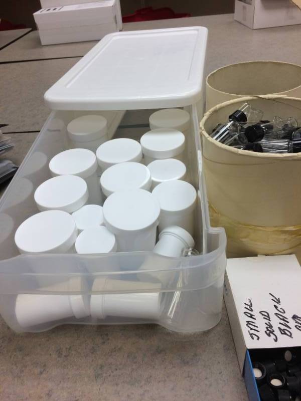 lot 112 image: WOW Massive Lot OF New Pharmacy Containers - From Glass Eye Dropper Bottles To Cough Syrup To Plastic Pill Containers - Many Uses For These High Quality Medicinal Medication Vessels