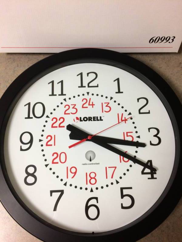 lot 58 image: Large Lorell Wall Clock - New In Box