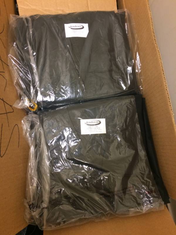 lot 131 image: Large Lot Of New Jostens Black Graduation Gowns - Variety Of Sizes Bachelor & Associate Degree Gowns Each Packaged Includes Cap