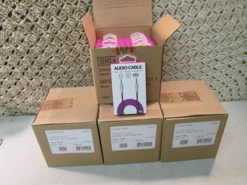 Lot of 48 Braided 36 Pink Audio Ca...