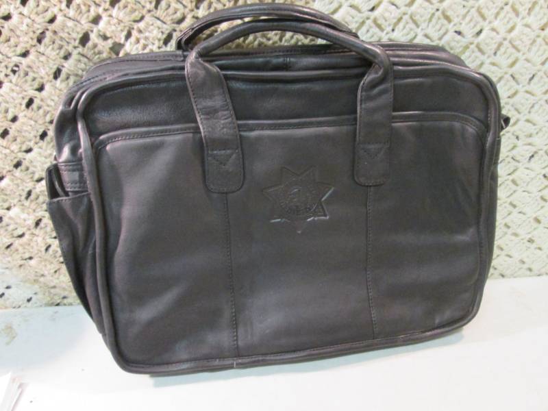 Canyon Outback Black Leather Laptop...